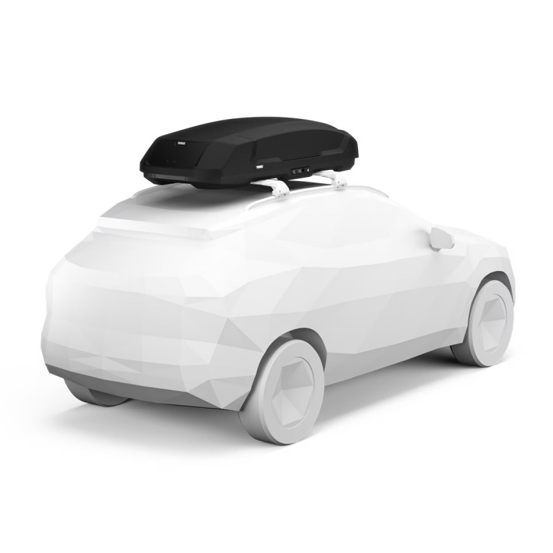 Thule Force 3 L rear side view on roof of car