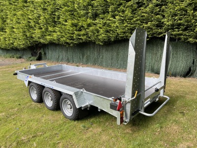 Ifor Williams GH146 Tri-Axle Plant Trailer with Fixed Skids
