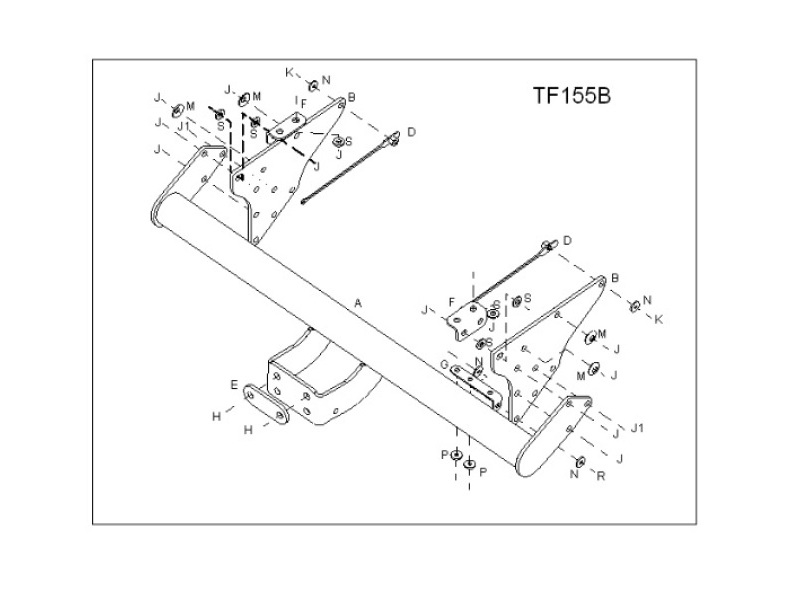 Tow-Trust Ford Ranger Pick-Up Truck Towbar [1999-2012] - TF155B