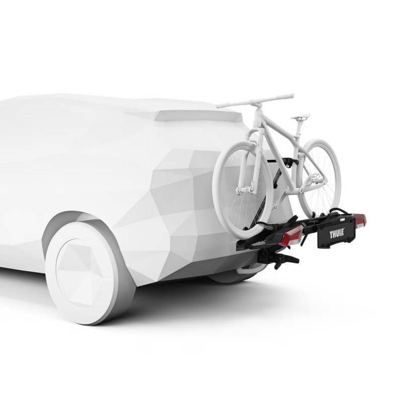 Thule Outpace 2 Bike Carrier with bike on towbar