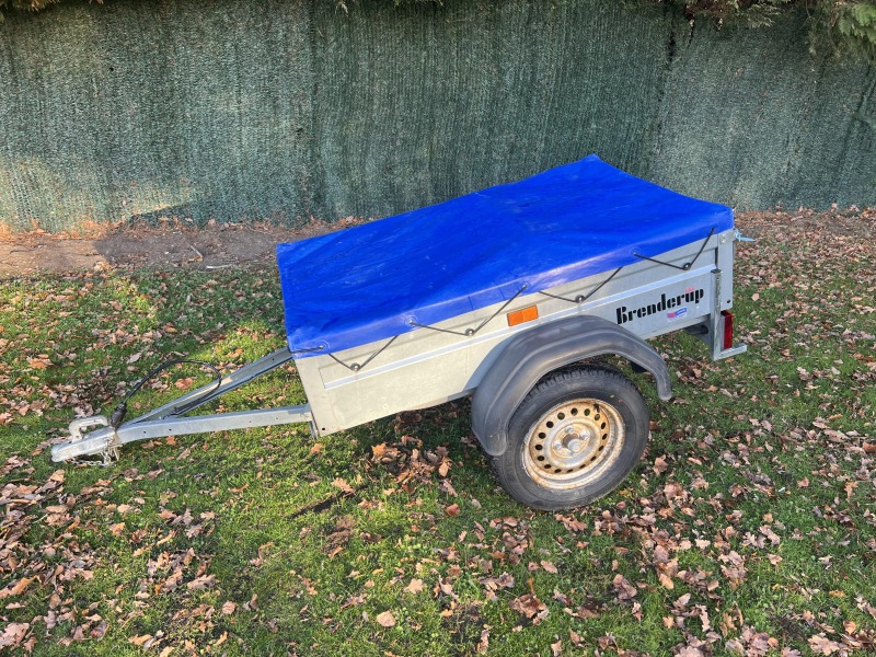 Used Brenderup 1150S camping trailer with soft weather cover