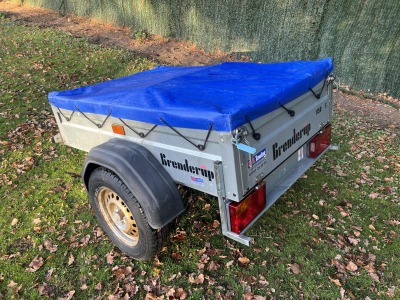 Used Brenderup 1150S camping trailer with soft weather cover