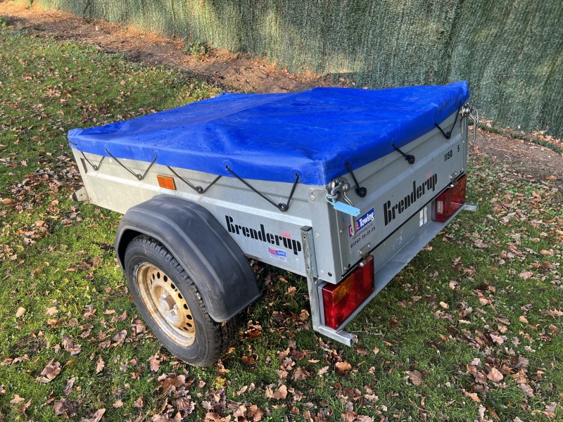 Used Brenderup 1150S camping trailer with soft weather cover