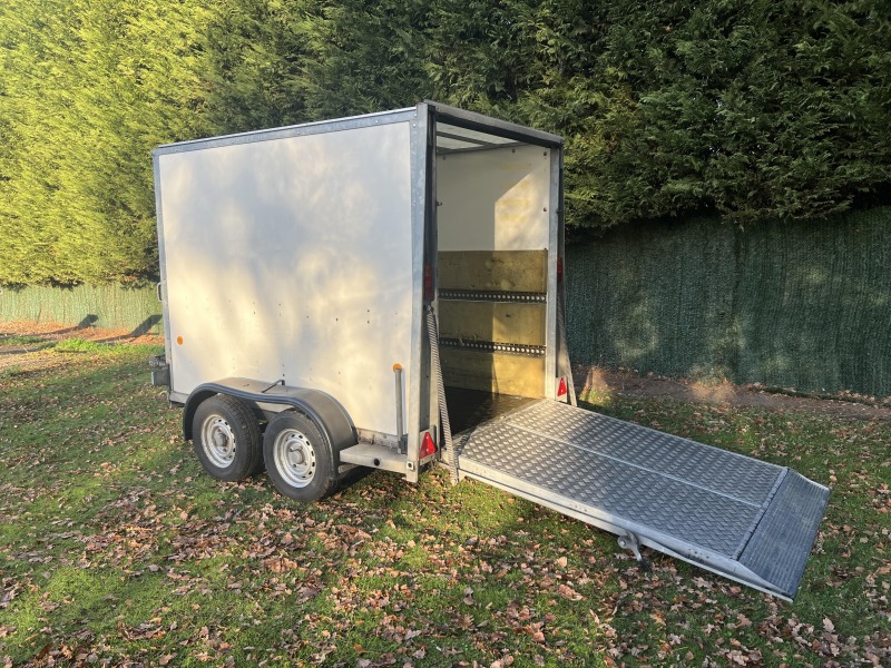 Used Ifor Williams BV85G 8x5x6 enclosed box trailer with combination ramp/door