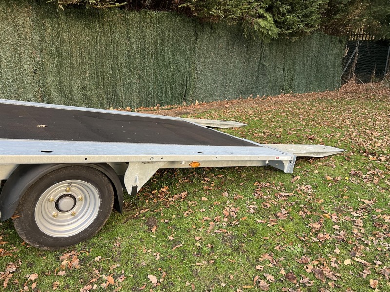 Ifor Williams TB5021-352 Tiltbed Trailer with individual loading ramps stored under-bed