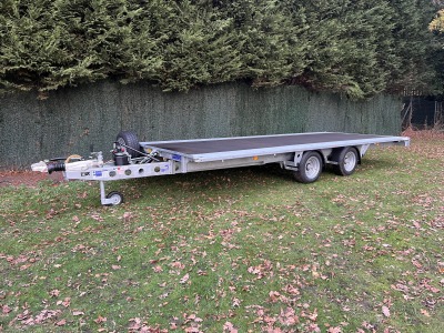 Ifor Williams TB5021-352 Tiltbed Trailer with individual loading ramps stored under-bed