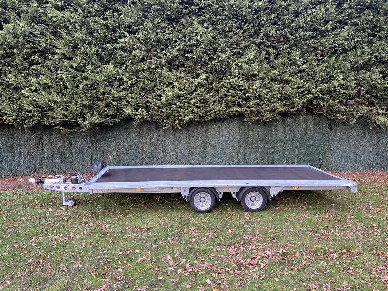 Ifor Williams TB5021-352 Tiltbed Trailer with individual loading ramps stored under-bed