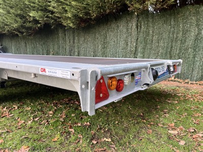 Ifor Williams TB5021-352 Tiltbed Trailer with individual loading ramps stored under-bed