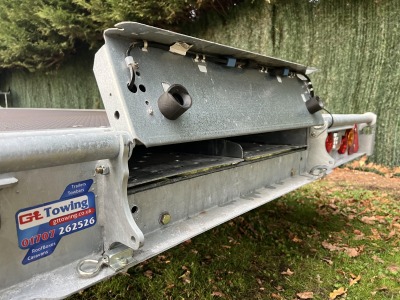 Ifor Williams TB5021-352 Tiltbed Trailer with individual loading ramps stored under-bed
