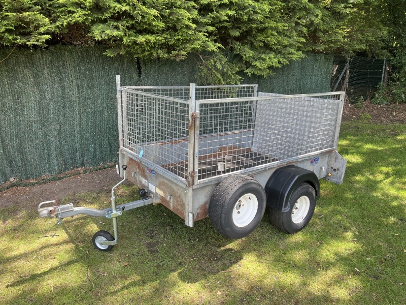 Used Ifor Williams P6e unbraked trailer with ramp, mesh side kit, spare wheel and Bulldog wheel clamp fully serviced and ready for sale