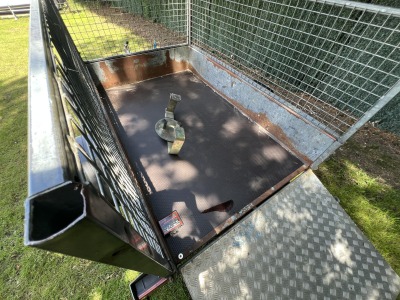 Used Ifor Williams P6e unbraked trailer with ramp, mesh side kit, spare wheel and Bulldog wheel clamp fully serviced and ready for sale