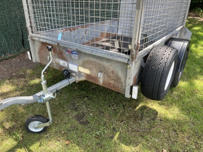 Used Ifor Williams P6e unbraked trailer with ramp, mesh side kit, spare wheel and Bulldog wheel clamp fully serviced and ready for sale