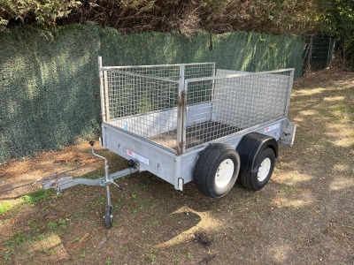 Used Ifor Williams P6e unbraked trailer with ramp, mesh side kit, spare wheel and Bulldog wheel clamp fully serviced and ready for sale