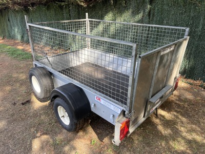 Used Ifor Williams P6e unbraked trailer with ramp, mesh side kit, spare wheel and Bulldog wheel clamp fully serviced and ready for sale