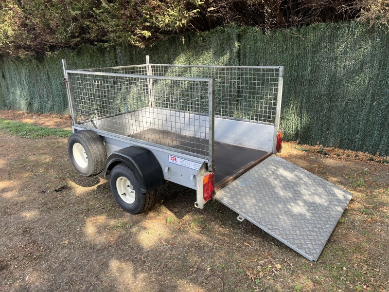 Used Ifor Williams P6e unbraked trailer with ramp, mesh side kit, spare wheel and Bulldog wheel clamp fully serviced and ready for sale