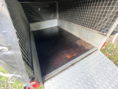 Used Ifor Williams P6e unbraked trailer with ramp, mesh sides and mesh cover