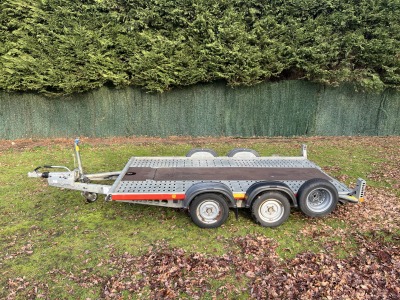 Ex-hire Brian James A4 125-2002 A-Series twin axle car transporter trailer
