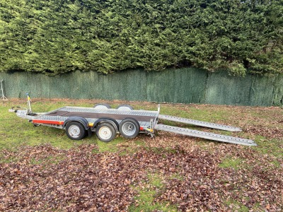 Ex-hire Brian James A4 125-2002 A-Series twin axle car transporter trailer
