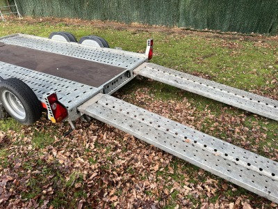 Ex-hire Brian James A4 125-2002 A-Series twin axle car transporter trailer