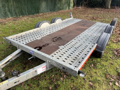 Ex-hire Brian James A4 125-2002 A-Series twin axle car transporter trailer