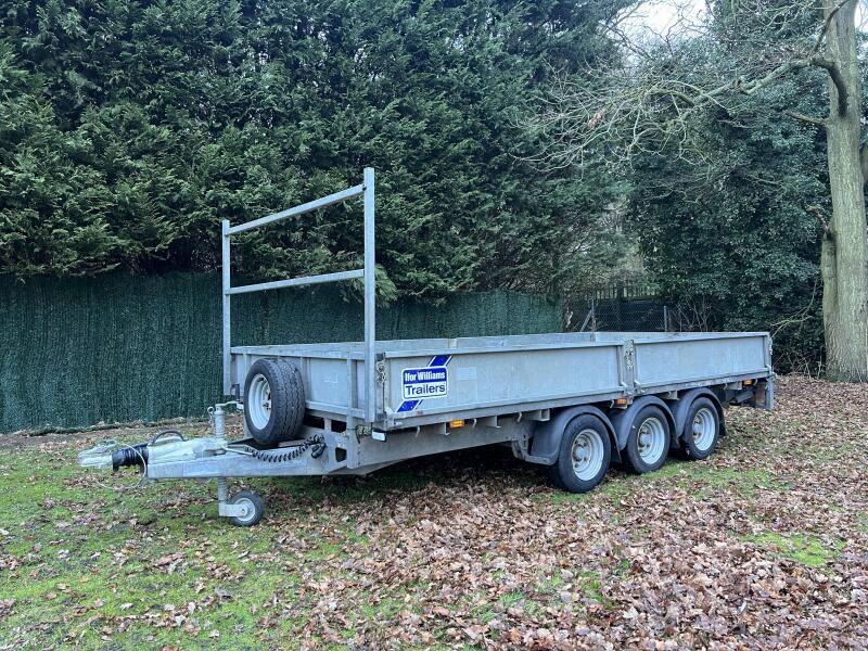 Used Ifor Williams LM146T Tri Axle Flatbed Trailer with Ramps