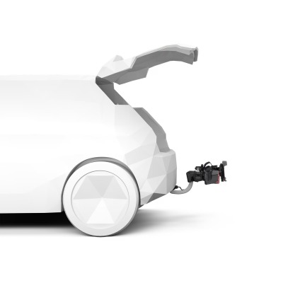 Thule VeloLite 90512 1 Bike Carrier on towbar boot open