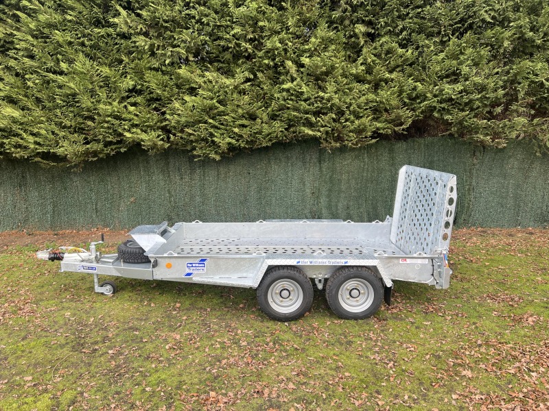 Ifor Williams GH1054 plant trailer with beavertail and perforated heavy duty galvanised steel floor