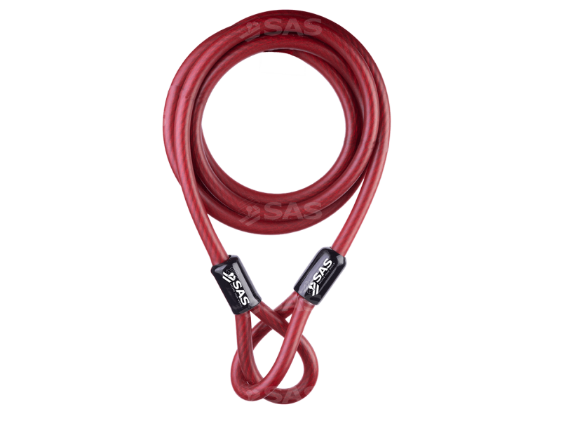 SAS 12mm Steel Braided Security Cable with Double Loop