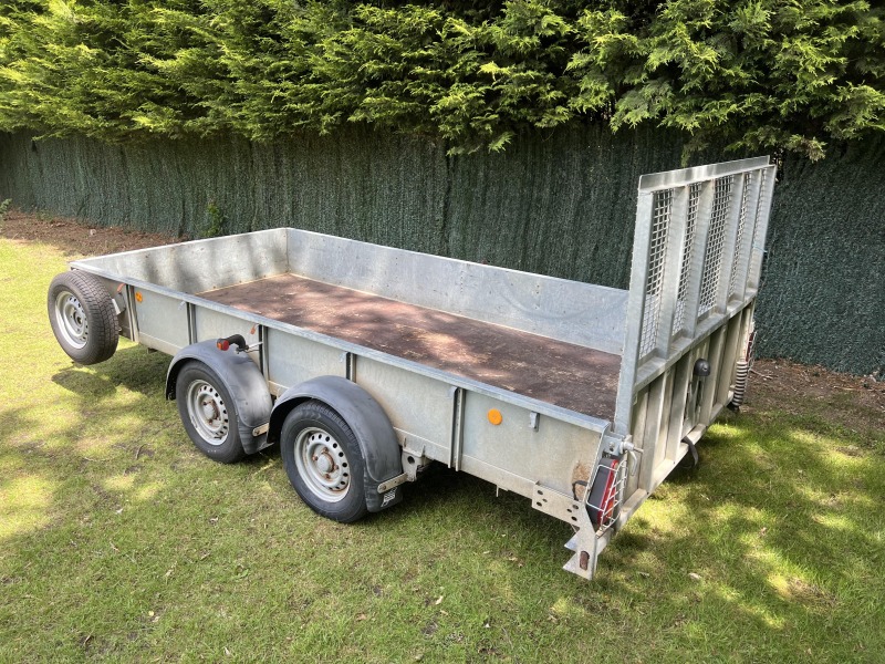 Used Ifor Williams GD126G general duty trailer with full-width loading ramp and spare wheel fully serviced and ready for sale