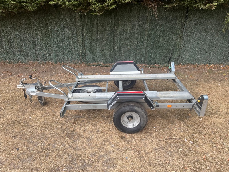 Used 2025 Erde CH451 Double Motorbike Trailer for Sale with Twin Bike Channels and Loading Ramp