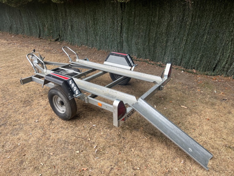 Used 2025 Erde CH451 Double Motorbike Trailer for Sale with Twin Bike Channels and Loading Ramp