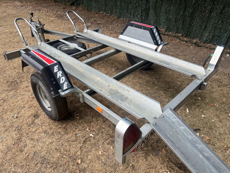 Used 2025 Erde CH451 Double Motorbike Trailer for Sale with Twin Bike Channels and Loading Ramp