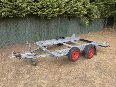 Used 2017 Woodford Small Car Transporter Trailer with Loading Ramps for Sale