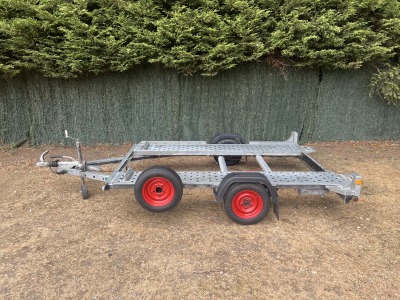 Used 2017 Woodford Small Car Transporter Trailer with Loading Ramps for Sale