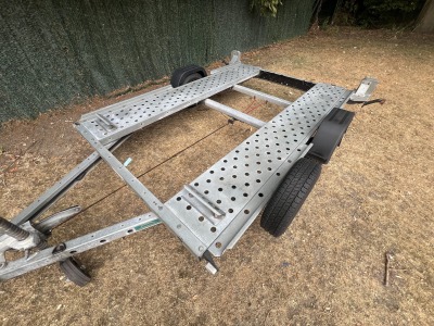 Used 2017 Woodford Small Car Transporter Trailer with Loading Ramps for Sale