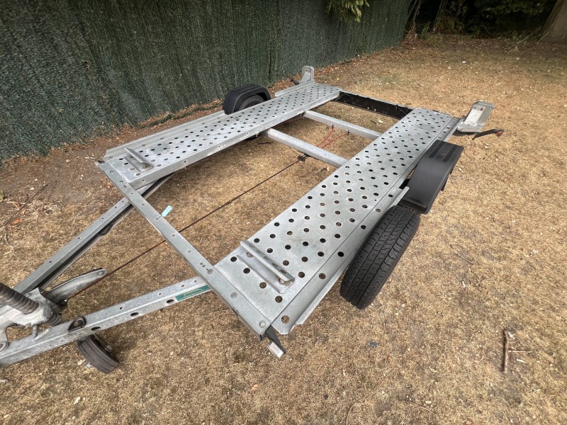 Used 2017 Woodford Small Car Transporter Trailer with Loading Ramps for Sale