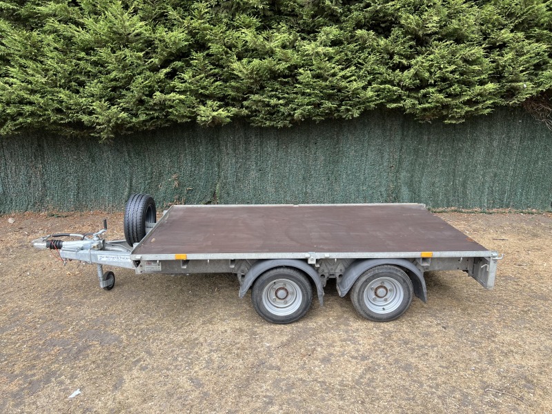 Used 2018 Ifor Williams LM105G Twin Axle Flatbed Trailer for Sale with Spare Wheel