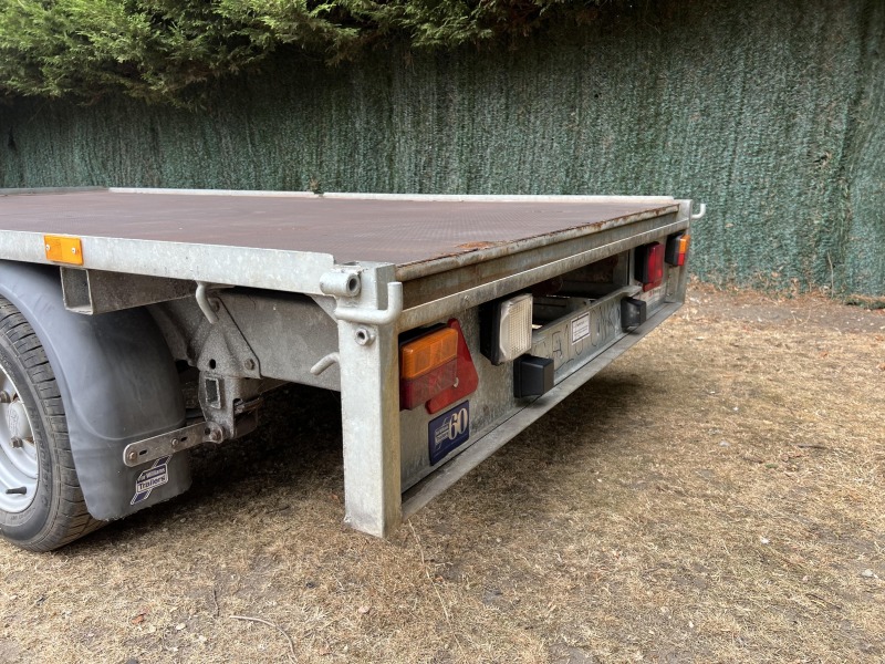 Used 2018 Ifor Williams LM105G Twin Axle Flatbed Trailer for Sale with Spare Wheel