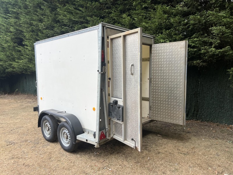 Used 2005 Ifor Williams BV85G Twin Axle Box Van Enclosed Trailer for Sale with Rear Ramp and Barn Doors