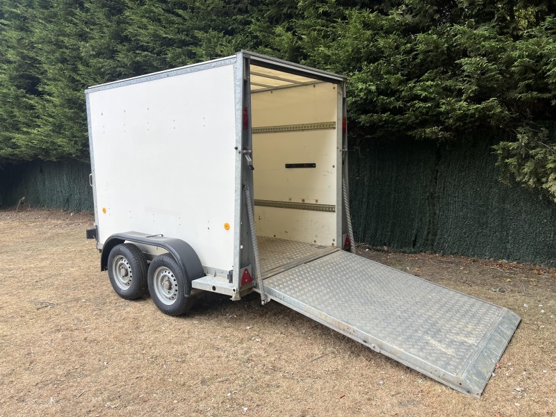 Used 2005 Ifor Williams BV85G Twin Axle Box Van Enclosed Trailer for Sale with Rear Ramp and Barn Doors