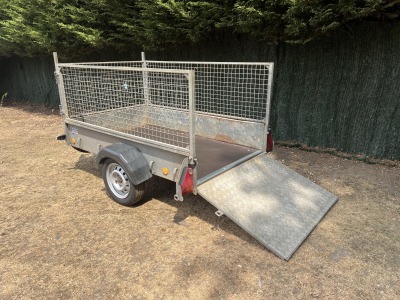 Used Ifor Williams P6e Unbraked Trailer with Mesh Sides and Loading Ramp for Sale
