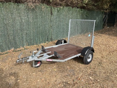 Used Baroni Martin mobility scooter trailer with full-width loading ramp