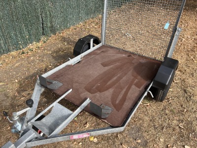 Used Baroni Martin mobility scooter trailer with full-width loading ramp