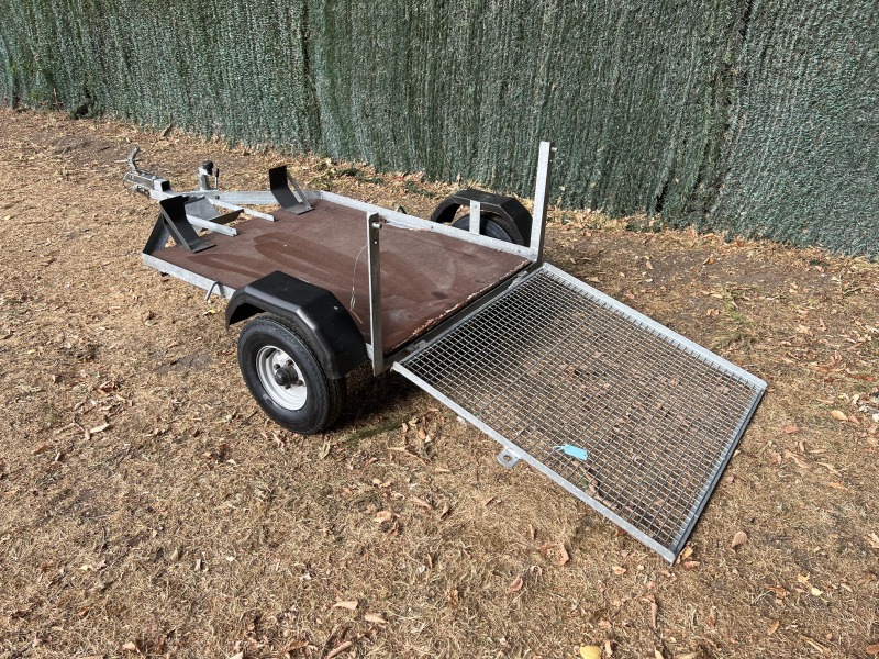 Used Baroni Martin mobility scooter trailer with full-width loading ramp