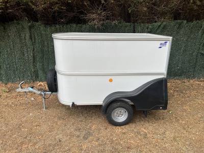 Used 2024 Ifor Williams BV64e enclosed box van trailer with rear barn doors 