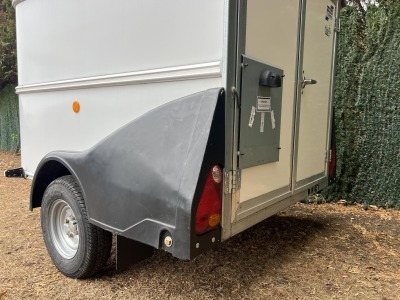Used 2024 Ifor Williams BV64e enclosed box van trailer with rear barn doors 