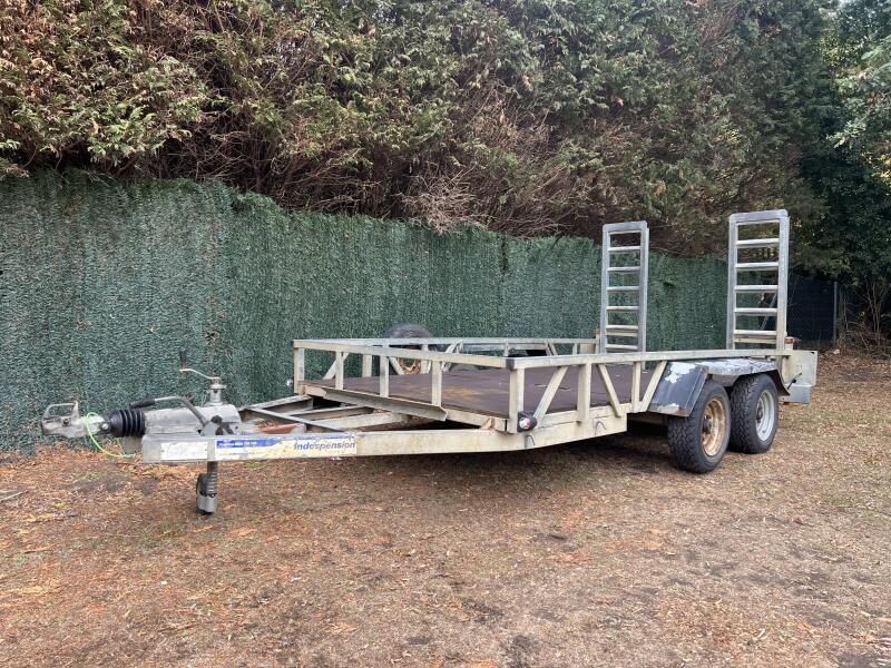 Used Indespension 12ft x 5ft 10" 3500kg Plant Trailer