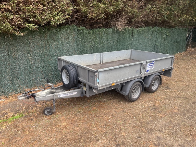 Used 2021 Ifor Williams LM105G flatbed trailer with drop sides and 8ft loading ramps