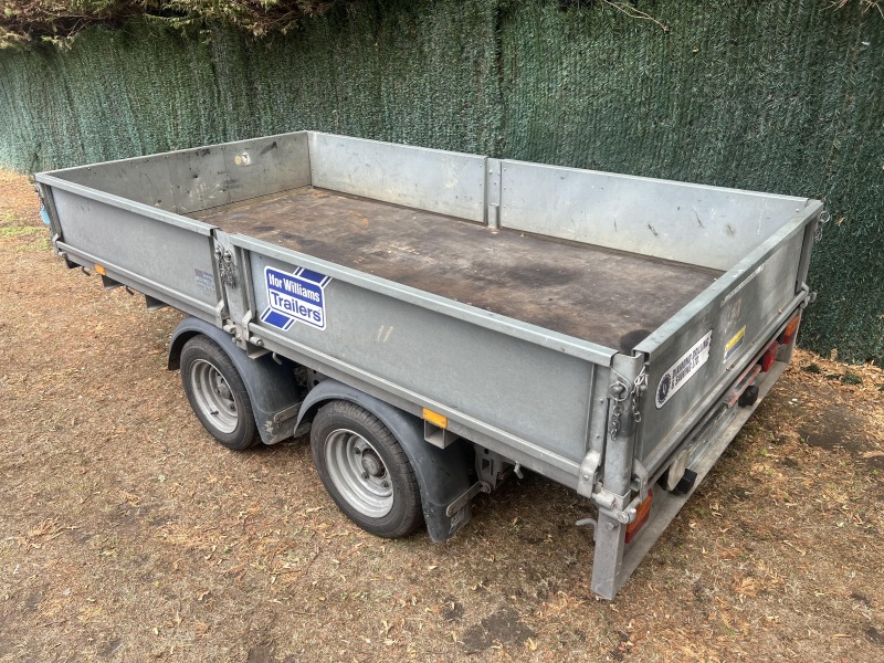 Used 2021 Ifor Williams LM105G flatbed trailer with drop sides and 8ft loading ramps