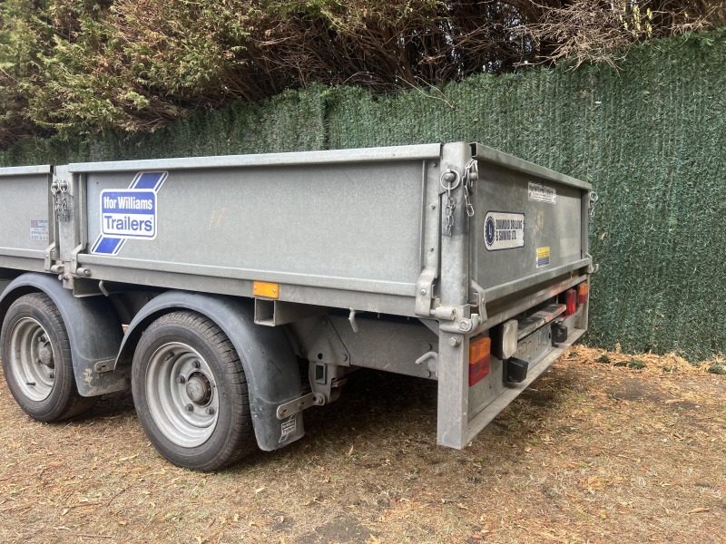 Used 2021 Ifor Williams LM105G flatbed trailer with drop sides and 8ft loading ramps